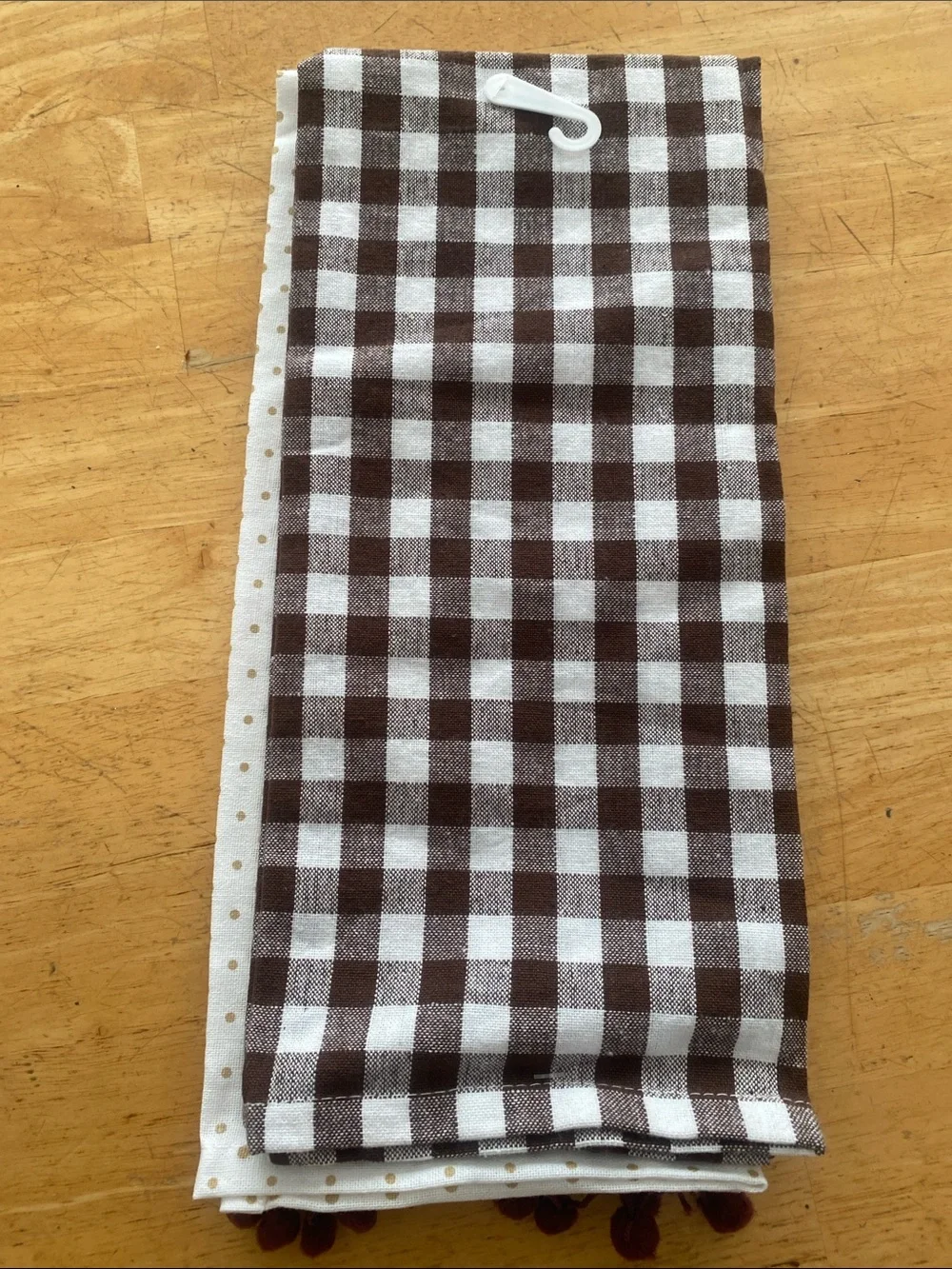 Gobble Till You Wobble Thanksgiving Kitchen Towel & plaid towel set. Autumn